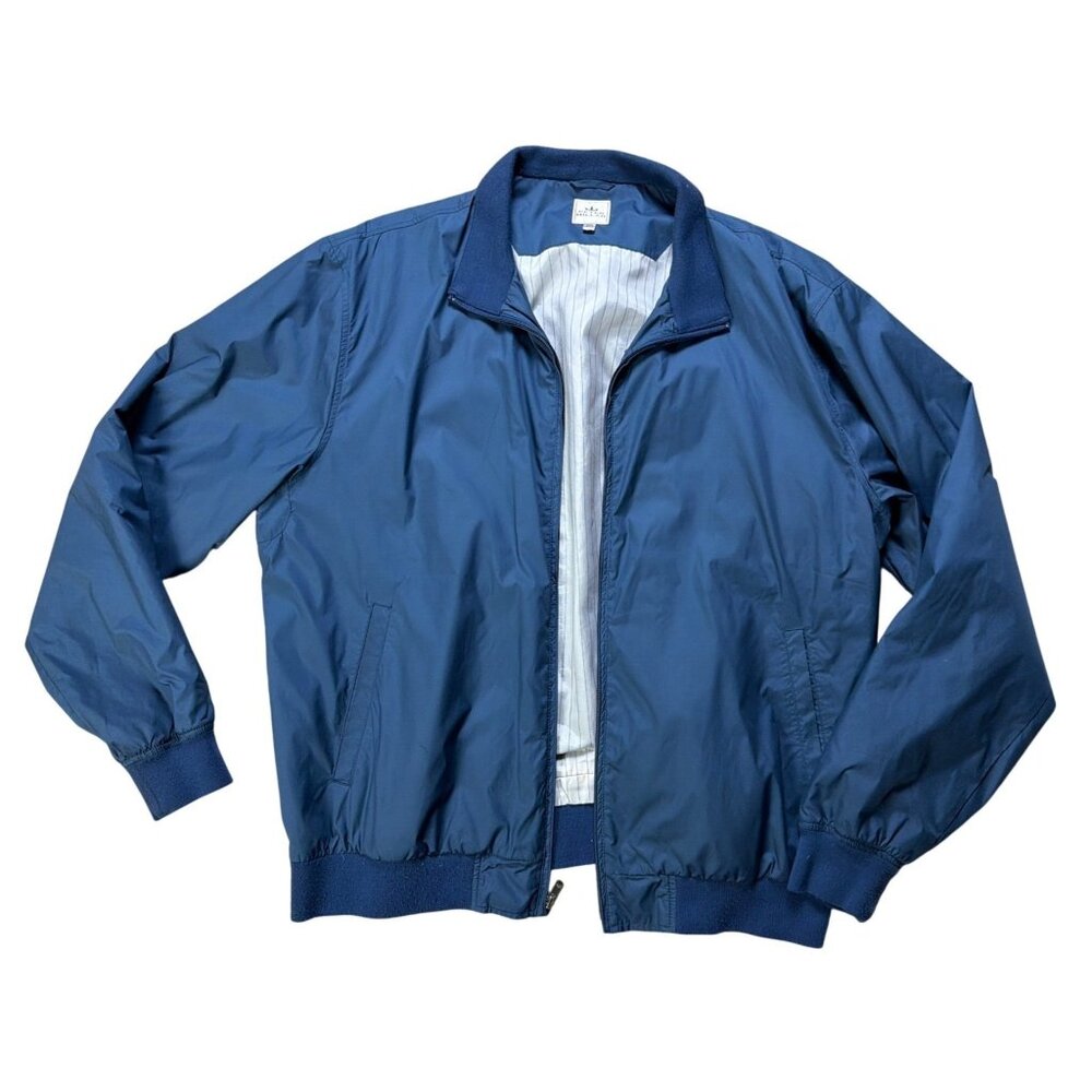 Peter Millar XXL Men's Blue Full Zip Lightweight Polyester Jacket